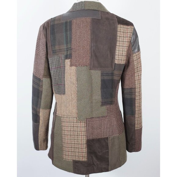 Ralph Lauren Purple Label Collection Hailey jacket blazer sz 10 patchwork $4790 - Picture 2 of 16